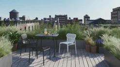 Chaise de jardin avec accoudoirs terracotta Week-End - Petite Friture