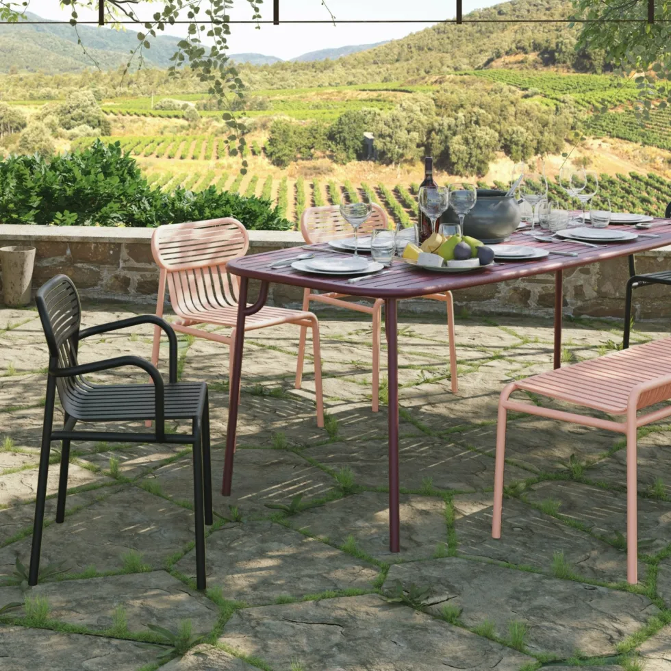 Chaise de jardin avec accoudoirs verte jade Week-End - Petite Friture