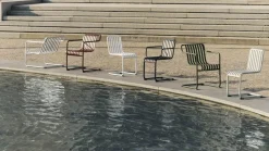 Chaise de jardin en acier blanc cassé Palissade - HAY