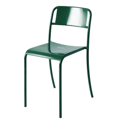 Chaise de jardin en acier inoxydable vert mousse Patio - Tolix