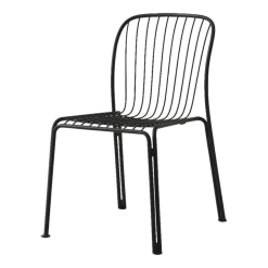 Chaise de jardin en acier noir chaud Thorvald SC94 - &tradition