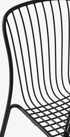 Chaise de jardin en acier noir chaud Thorvald SC94 - &tradition
