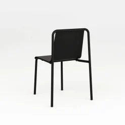 Chaise de jardin en acier thermolaqué noir graphite Panorama - TIPTOE