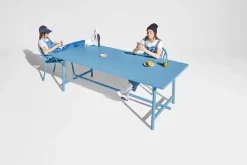 Chaise de jardin en aluminium bleu 52x56x80cm Fred's - Fatboy