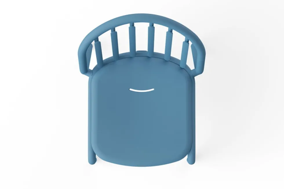 Chaise de jardin en aluminium bleu 52x56x80cm Fred's - Fatboy