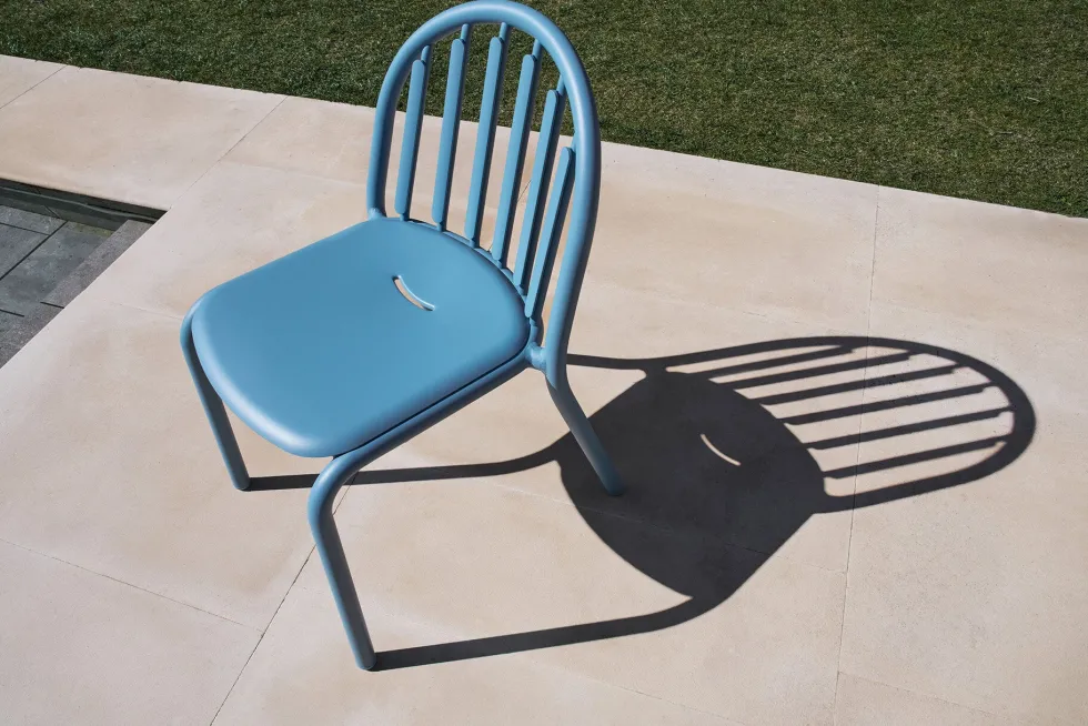 Chaise de jardin en aluminium bleu 52x56x80cm Fred's - Fatboy