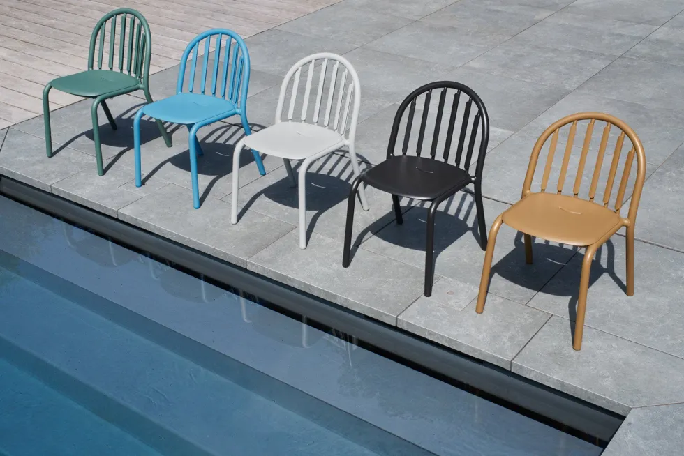Chaise de jardin en aluminium mocha 52x56x80cm Fred's - Fatboy