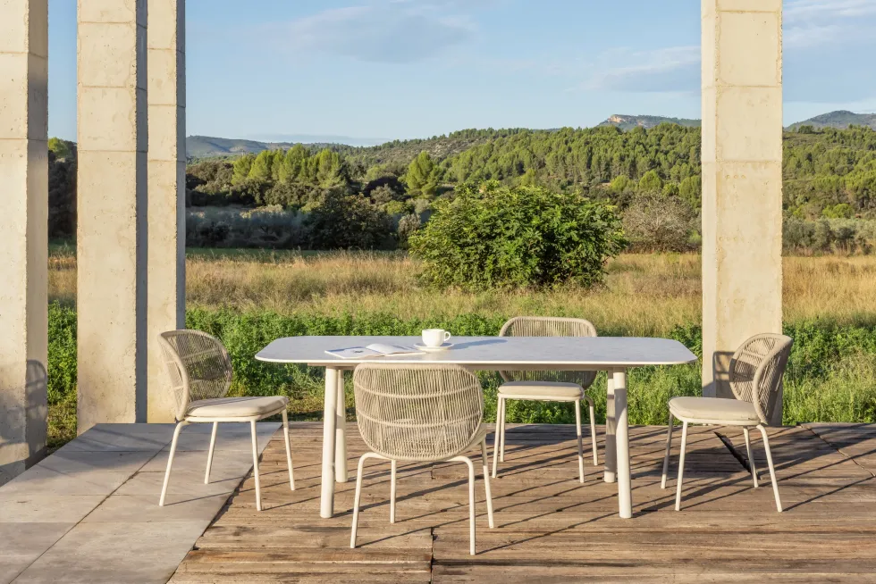 Chaise de jardin en corde almond Kodo - Vincent Sheppard