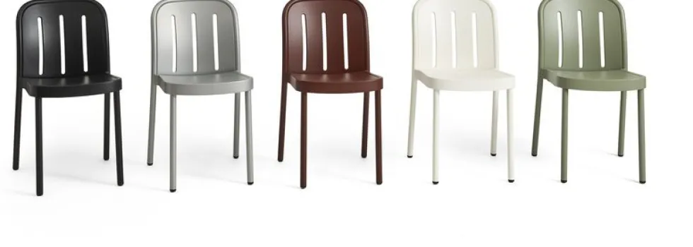 Chaise de jardin en métal gris argenté Deville - HAY