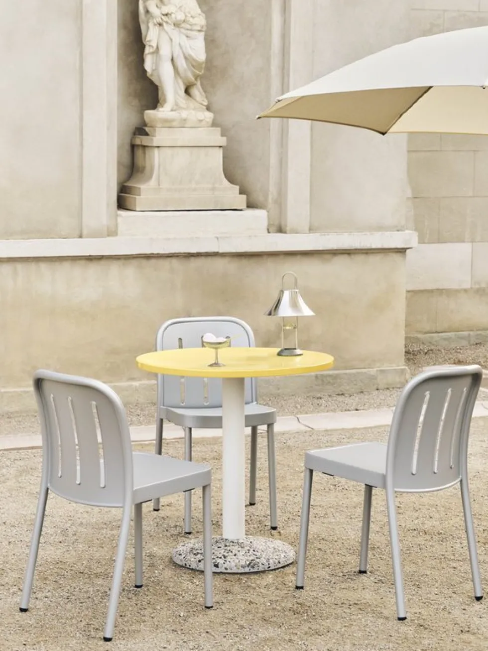 Chaise de jardin en métal gris argenté Deville - HAY