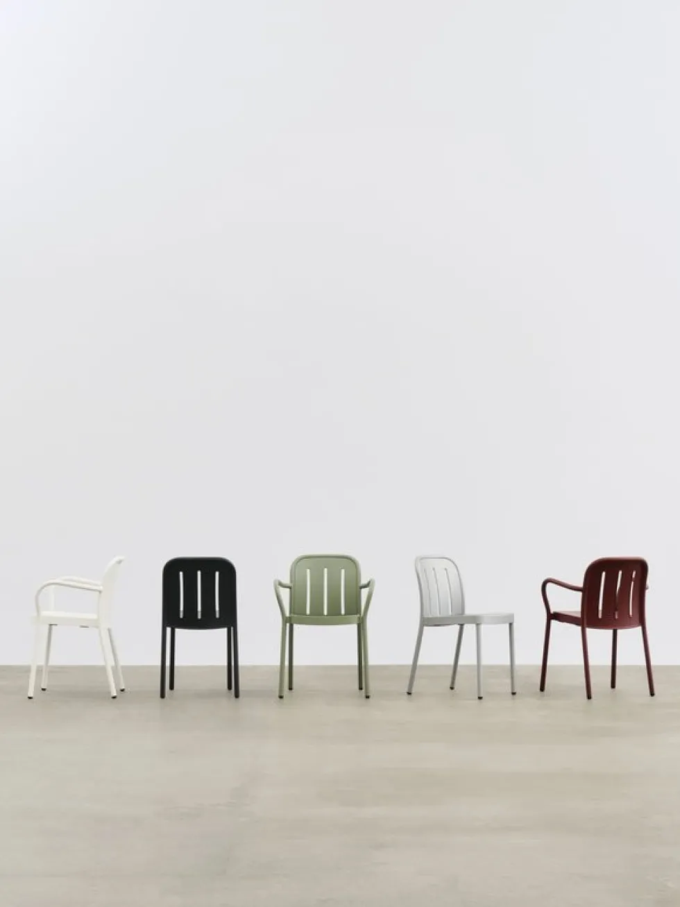 Chaise de jardin en métal gris argenté Deville - HAY