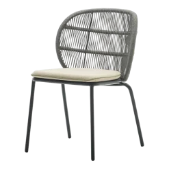 Chaise de jardin gris fossil et corde almond Kodo - Vincent Sheppard