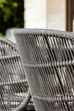 Chaise de jardin gris fossil et corde almond Kodo - Vincent Sheppard