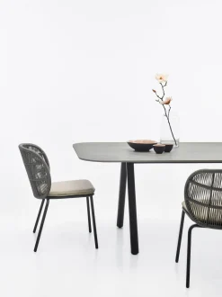 Chaise de jardin gris fossil et corde almond Kodo - Vincent Sheppard