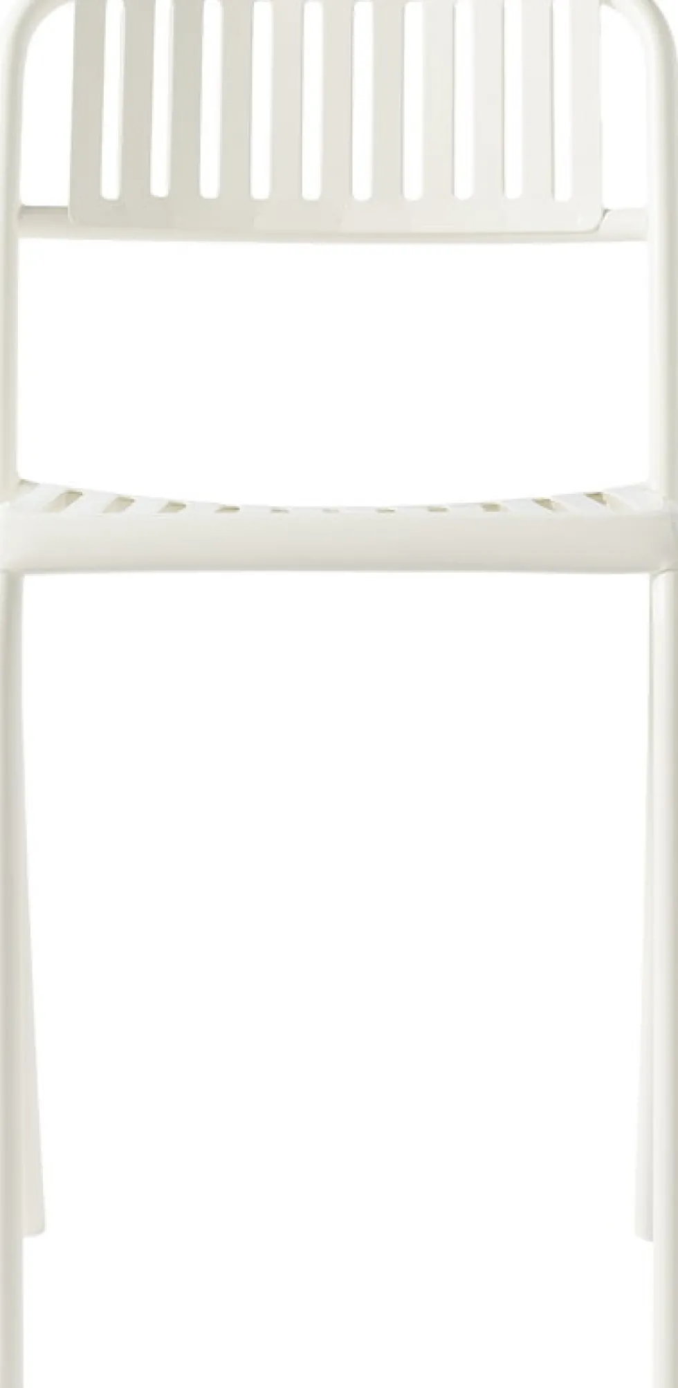 Chaise de jardin à lames en acier inoxydable blanc pur Patio - Tolix