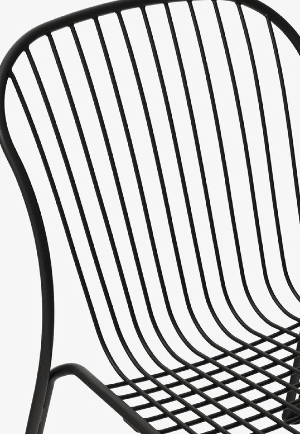 Chaise de jardin large en acier noir chaud Thorvald SC100 - &tradition