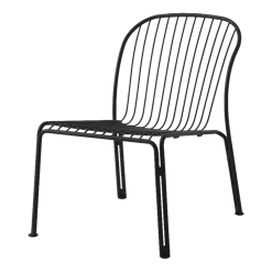 Chaise de jardin large en acier noir chaud Thorvald SC100 - &tradition