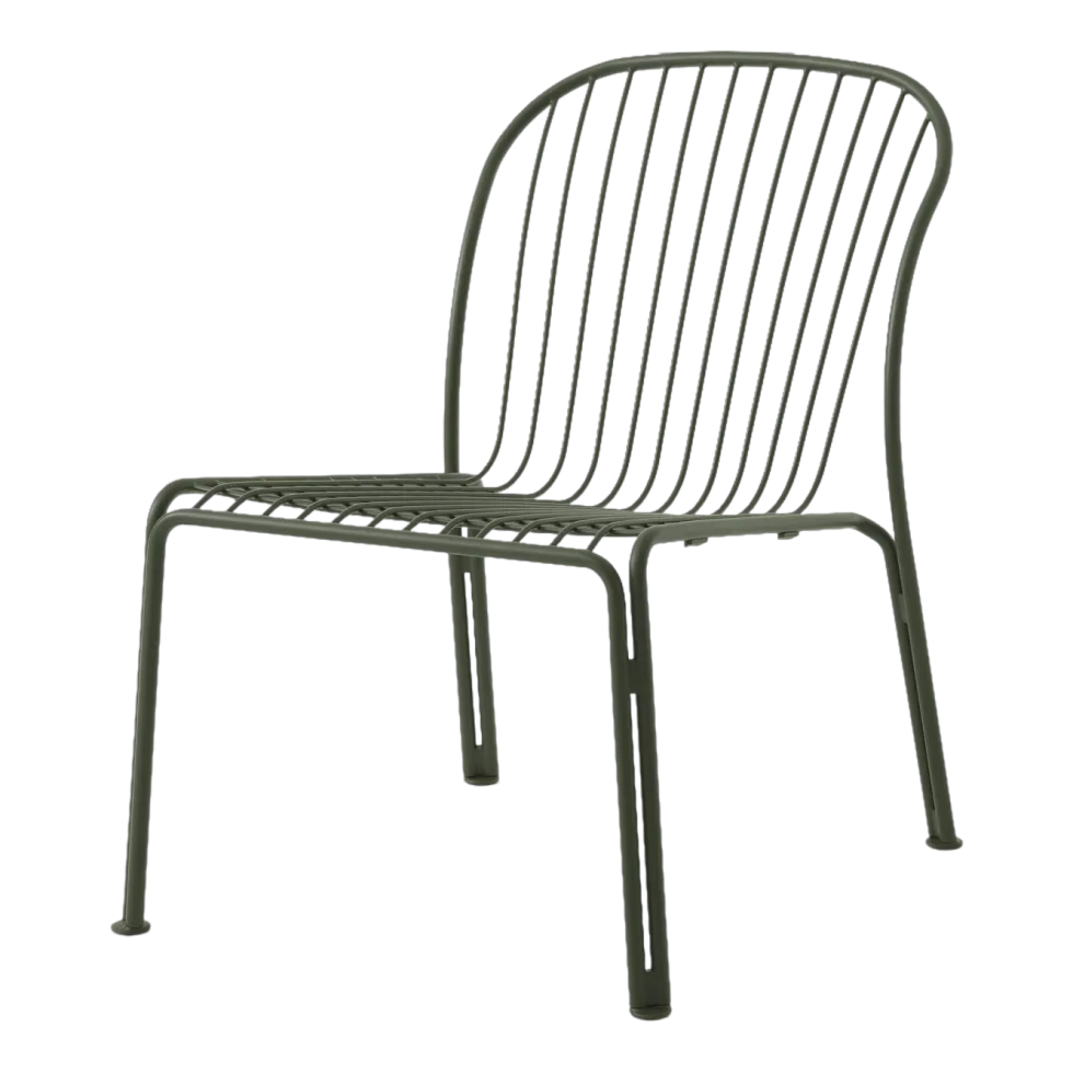 Chaise de jardin large en acier vert bronze Thorvald SC100 - &tradition