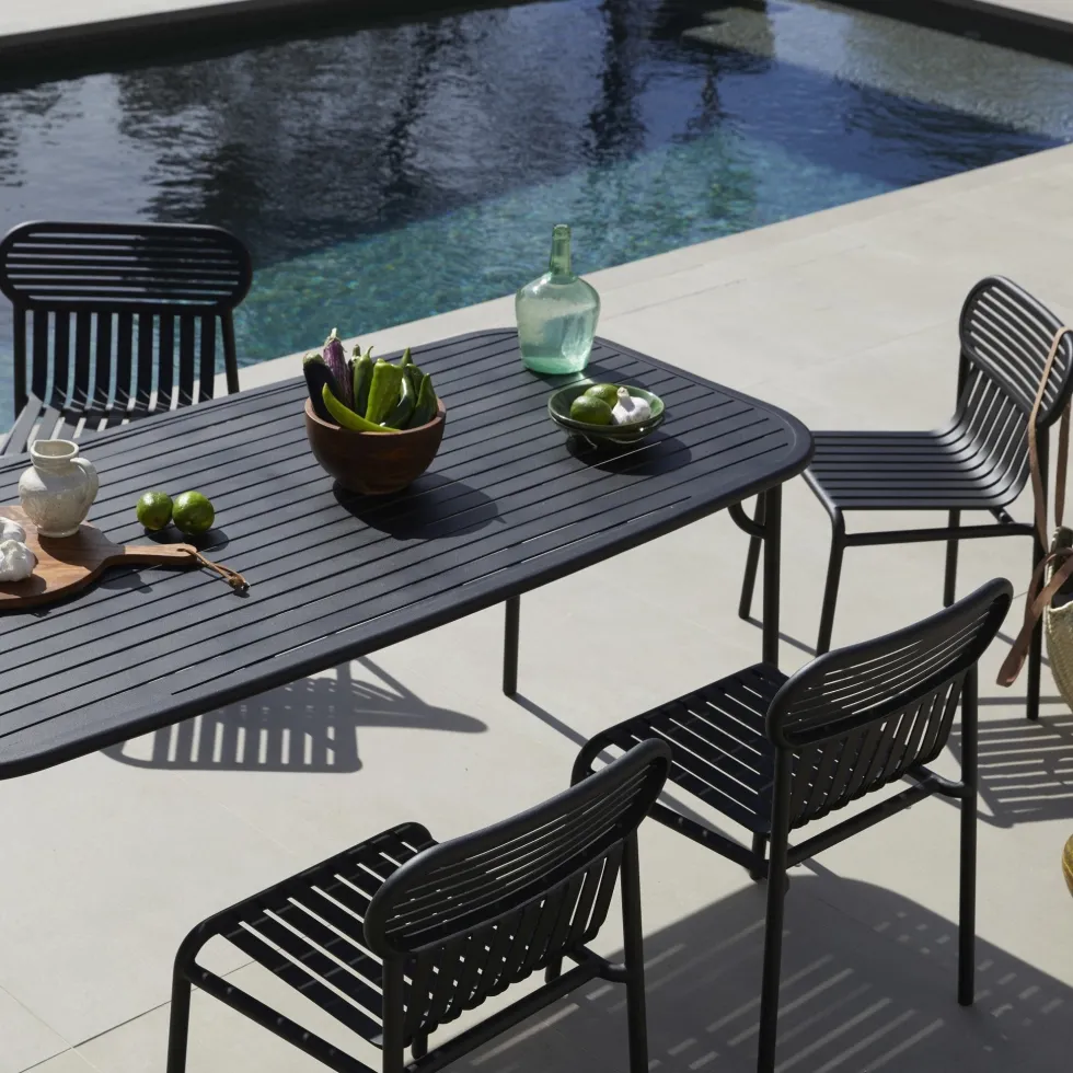 Chaise de jardin noire Week-End - Petite Friture