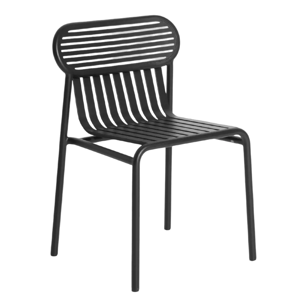 Chaise de jardin noire Week-End - Petite Friture
