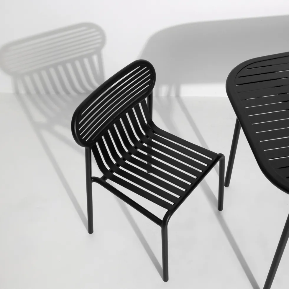 Chaise de jardin noire Week-End - Petite Friture