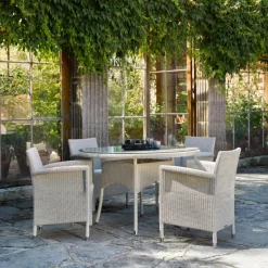 Chaise de jardin tressée finition old lace Safi - Vincent Sheppard