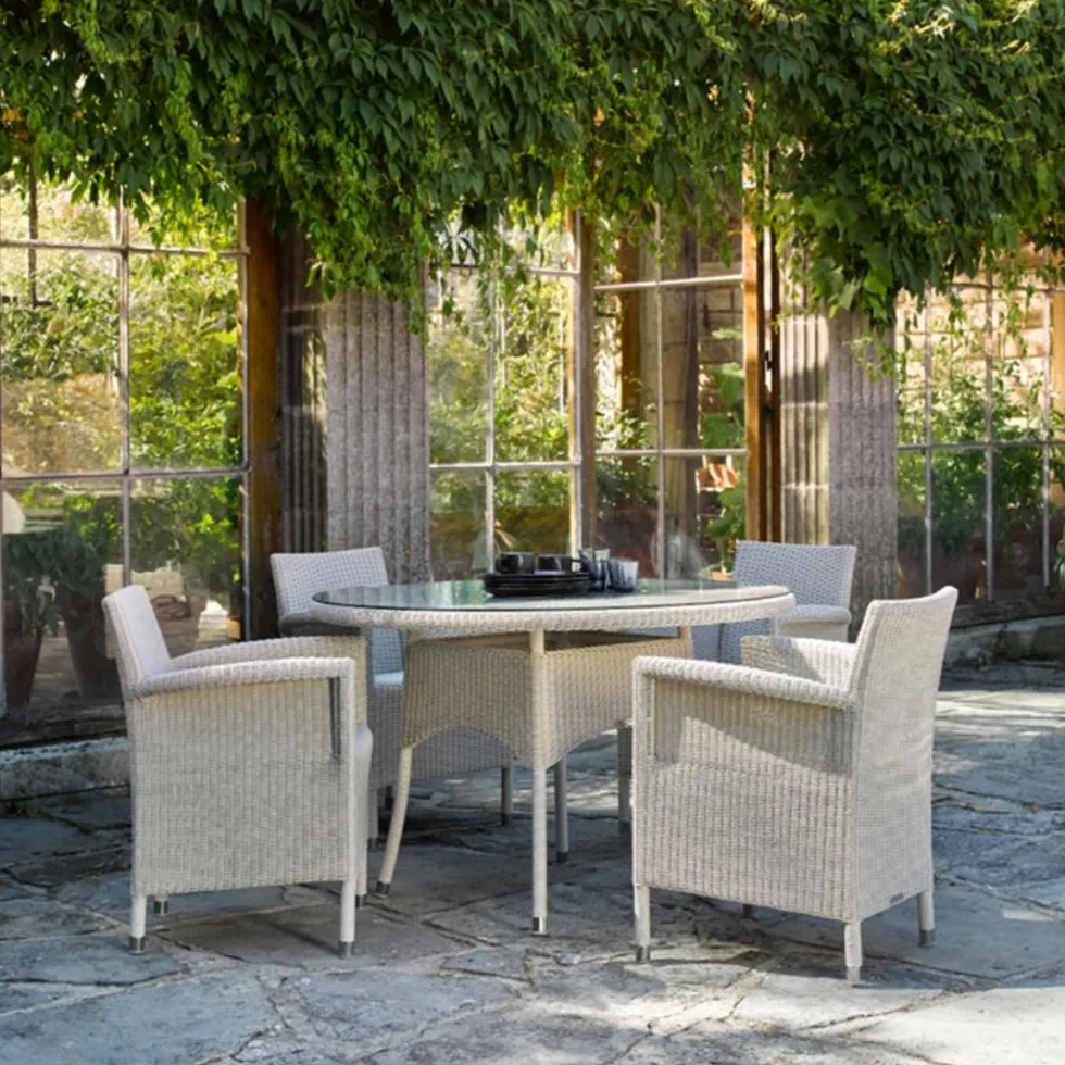 Chaise de jardin tressée finition old lace Safi - Vincent Sheppard
