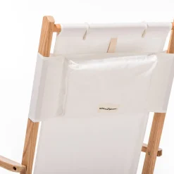 Chaise de plage pliante en tissu blanc Antique The Tommy Chair - Business & Pleasure