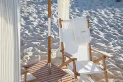 Chaise de plage pliante en tissu blanc Antique The Tommy Chair - Business & Pleasure