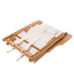 Chaise de plage pliante en tissu blanc Antique The Tommy Chair - Business & Pleasure