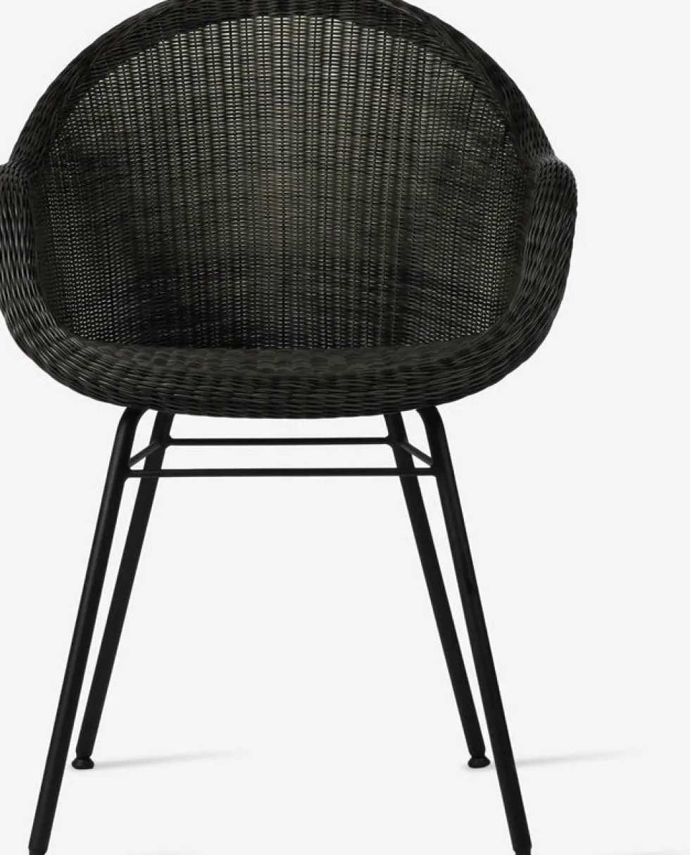 Chaise de repas extérieur acier noir Edgard - Vincent Sheppard