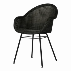 Chaise de repas extérieur acier noir Edgard - Vincent Sheppard