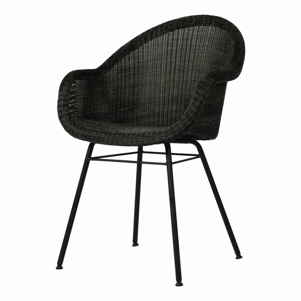 Chaise de repas extérieur acier noir Edgard - Vincent Sheppard