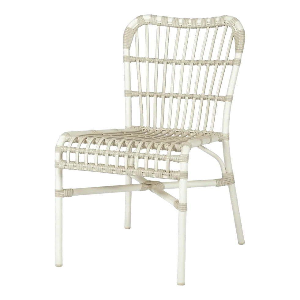 Chaise de repas extérieur blanc cassé Lucy - Vincent Sheppard