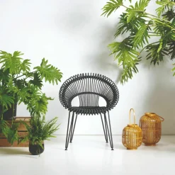 Chaise de repas extérieur noire Roxy - Vincent Sheppard