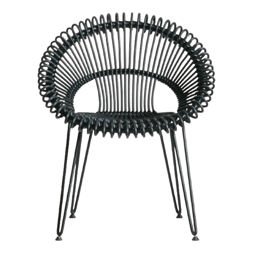 Chaise de repas extérieur noire Roxy - Vincent Sheppard