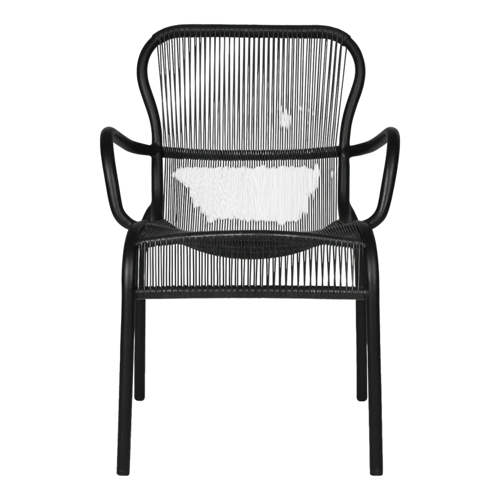 Chaise de repas extérieur noir Loop - Vincent Sheppard