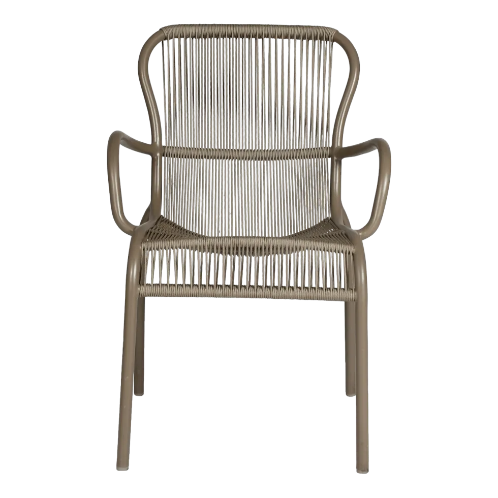 Chaise de repas extérieur taupe Loop - Vincent Sheppard