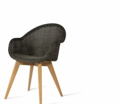 Chaise de repas extérieur teck massif mocca Edgard - Vincent Sheppard