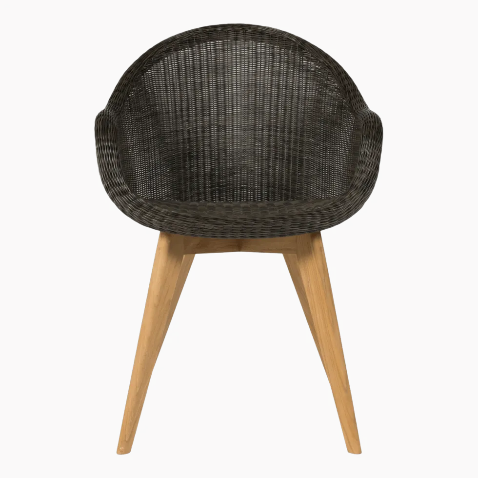 Chaise de repas extérieur teck massif mocca Edgard - Vincent Sheppard