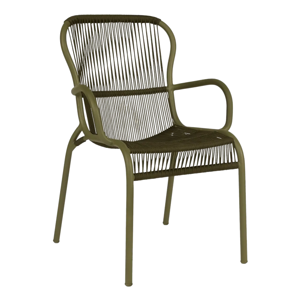 Chaise de repas extérieur vert mousse Loop - Vincent Sheppard
