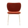 Chaise de salle à manger en acier beige et tissu rouge Eve - Fest Amsterdam