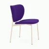 Chaise de salle à manger en acier beige et tissu violet Eve - Fest Amsterdam