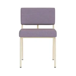 Chaise de salle à manger en acier beige et tissu violet Monday - Fest Amsterdam