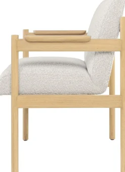 Chaise de salle à manger en bois mindy et textile sable doux 62x85cm Casca - Versmissen