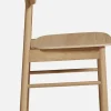 Chaise de salle à manger en chêne naturel huilé 47x78cm Soma - Woud