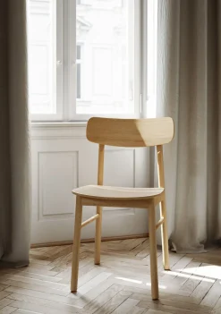 Chaise de salle à manger en chêne naturel huilé 47x78cm Soma - Woud