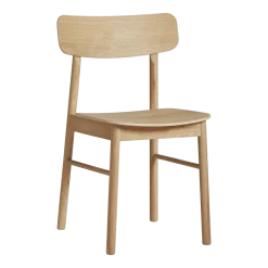 Chaise de salle à manger en chêne naturel huilé 47x78cm Soma - Woud
