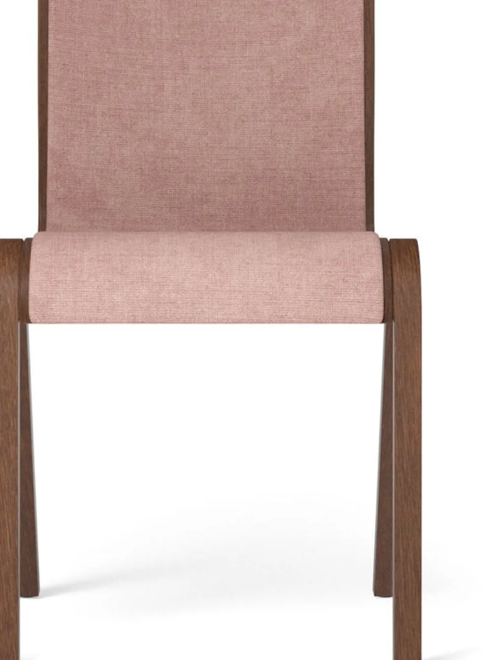 Chaise de salle à manger en chêne teinté rouge et tissu toile 356 78cm Ready - Audo