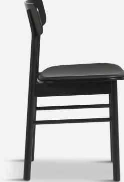 Chaise de salle à manger en frêne noir 47x78cm Soma - Woud